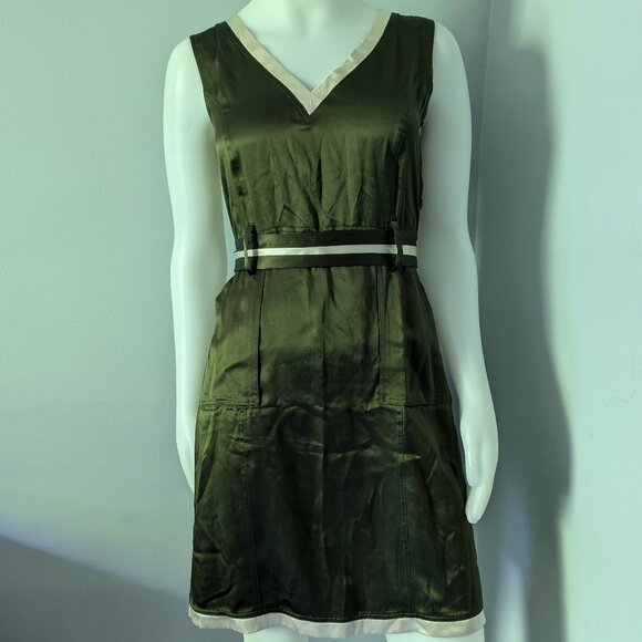 Kenzie green silk dress - 1970's inspired - Picture 2 of 8